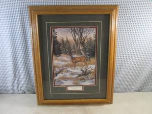 lot 138 image: (D-1) Framed Derk Hansen On The Edge Of The Woods Print 17 18 x 21 18
