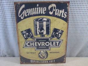lot 314 image: (FS) Chevrolet Genuine Parts Tin Sign 16 x 11 12 - New In Wrap