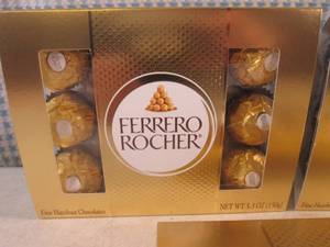 lot 347 image: (B-1) 3 Packs of Ferrero Rocher Fine Hazelnut Chocolates 5.3oz 12 per Pack Best by March 2024