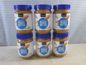 lot 350 image: (B-2) 6 Jars of Crunchy Peanut Butter 28oz Best by March 2024