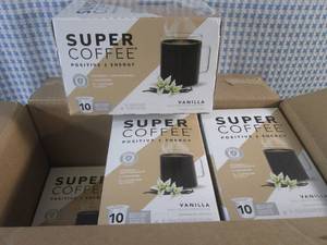 lot 358 image: (C-2) 6 Boxes Super Coffee Vanilla Brew Cups 10 Cups per Box Past Date
