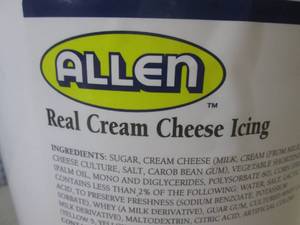 lot 363 image: (B-3) 18 Pound Bucket Real Cream Cheese Cake Icing Best by Feb 2024