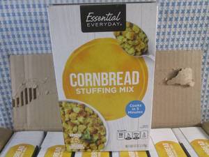 lot 368 image: (C-2) Case 12 Boxes Cornbread Stuffing Mix Past Date
