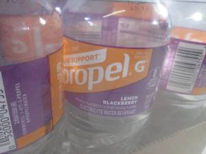 lot 372 image: (C-2) 12 Bottles Propel Lemon Blackberry Water Beverage 24oz Past Date