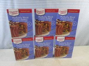 lot 375 image: (B-3) 6 Boxes Duncan Hines Fudge Marble Cake Mix Best by April 2024