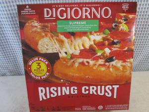 lot 392 image: (FRZ) Frozen Digiorno Supreme 3 Pizza Value Pack Rising Crust Original Best by July 2024