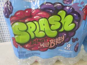lot 402 image: (C-1) 2 - 6-Packs Splash Blast Wild Berry Water 16.9oz Bottles