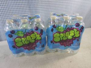 lot 403 image: (C-1) 2 - 6-Packs Splash Blast Acri Grape Water 16.9oz Bottles