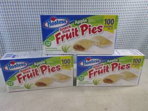 lot 415 image: (B-2) 3 Boxes Hostess Apple Snack Size Fruit Pies Best by March 2024