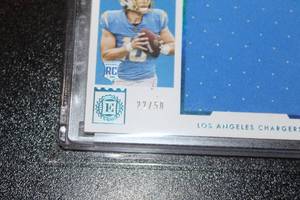 lot 10 image: 2020 Encased Substantial Rookie Swatches Justin Herbert #SRS-3 Rookie Card Relic 2250  Only 50 Exist