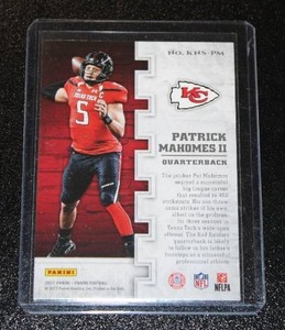 lot 17 image: 2017 Panini Knight School Patrick Mahomes #KNS-PM Rookie Card