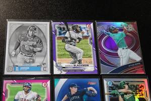 lot 44 image: Serial Numbered Baseball Card Lot  9 Serial Numbered Cards