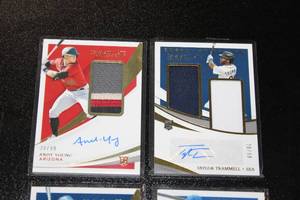 lot 49 image: 2021 Immaculate Collection Relic & Autograph Baseball Card Lot  4 Jersey Autographs