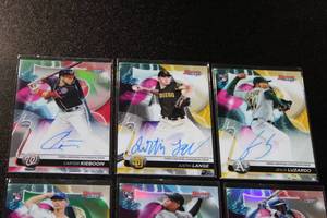 lot 65 image: Bowmans Best Autograph Prospect & Rookie Baseball Card Lot  6 Autographs