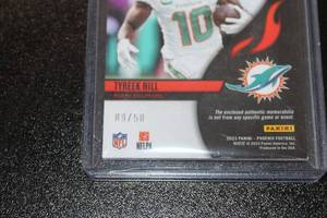 lot 92 image: 2023 Phoenix Fire Fabrics Jersey Relic Purple Tyreek Hill #FIRE-11 950  Only 50 Exist
