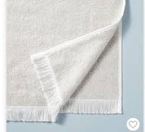 lot 12 image: Set of 2 Microstripe Terry Cotton Bath Linens Taupe - Hearth & Hand with Magnolia Bath Towels