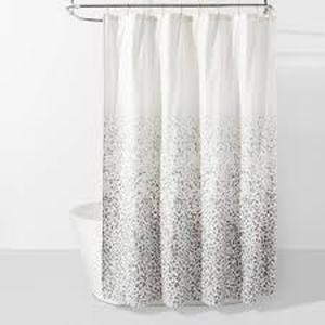 lot 118 image: Leopard Glam Shower Curtain Ombre Gray - Threshold