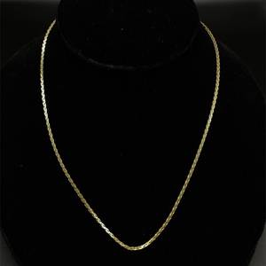 Modified Fancy Wheat Link Chain Necklace in 14k Yellow Gold $1900 Retail