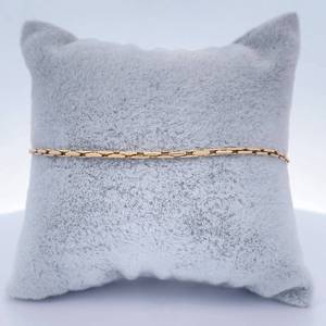 Modified Boston Link Chain Bracelet in 14k Yellow Gold, Fancy Link for Gent or Ladies