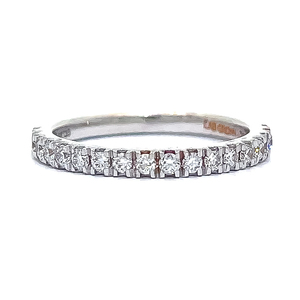 Wedding Day Jewelers 0.33 Carat Diamond Eternity Channel Ring in 14k White Gold MATCHES LOT 2 $1,699 Retail VIDEO