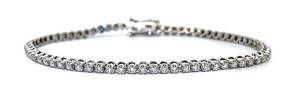 0.93ct Diamond Tennis Chain Bracelet in 14k White Gold VIDEO