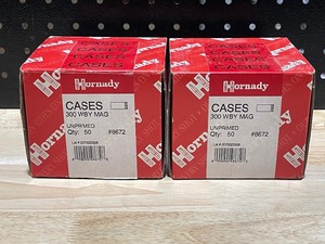 lot 13 image: Hornady 300 Weatherby Mag Casings NEW
