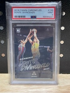 lot 75 image: 2018 Panini Chronicles Donte DiVincenzo PSA Mint 9