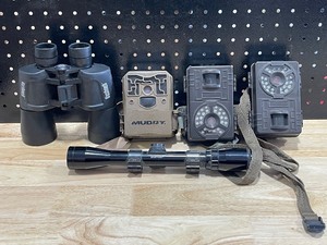lot 117 image: Trail Cameras, Binoculars, Scope