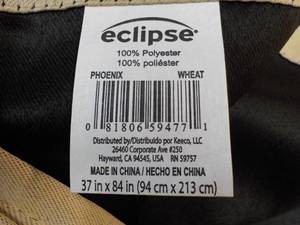 lot 94 image: 2 x 37 x 84 Eclipse Blackout Curtains
