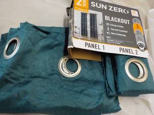 lot 95 image: 2 x 84 Blackout Curtain Panels