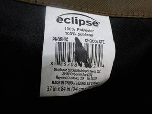 lot 126 image: 2 x 37 x 84 Eclipse Blackout Curtains