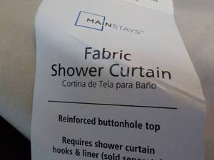 lot 129 image: Mainstays Black Shower Curtains