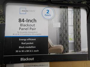 lot 136 image: 2 x 30 x 84 Curtain Panels...