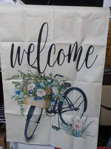 lot 180 image: 2 Outdoor Garden Double Sided Flag- 27 x 40