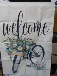 lot 181 image: 2 Outdoor Garden Double Sided Flag- 27 x 40