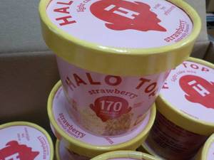 lot 193 image: 12 Halo Top Strawberry Light Cake Mixes just add water and microwave