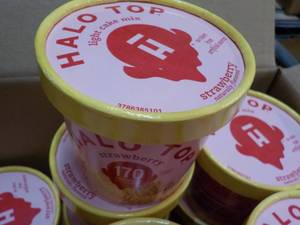 lot 194 image: 12 Halo Top Strawberry Light Cake Mixes just add water and microwave