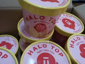 lot 196 image: 12 Halo Top Strawberry Light Cake Mixes just add water and microwave