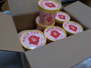 lot 198 image: 12 Halo Top Strawberry Light Cake Mixes just add water and microwave