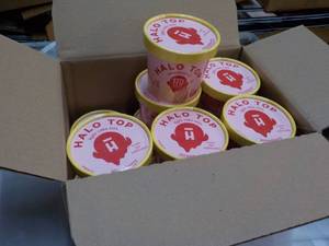 lot 199 image: 12 Halo Top Strawberry Light Cake Mixes just add water and microwave