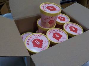 lot 200 image: 12 Halo Top Strawberry Light Cake Mixes just add water and microwave