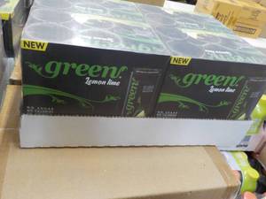 lot 220 image: 6 x 4 packs Green Lemon Lime No Sugar, No Calories and No Artificial Sweeteners