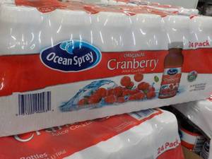 lot 231 image: 24 pack Ocean Spray Original Cranberry Juice