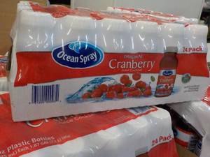lot 234 image: 24 pack Ocean Spray Original Cranberry Juice