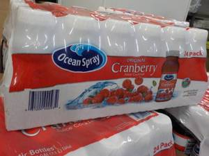 lot 236 image: 24 pack Ocean Spray Original Cranberry Juice