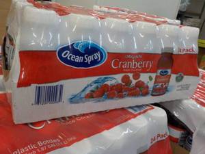 lot 237 image: 24 pack Ocean Spray Original Cranberry Juice