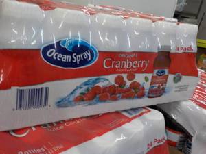 lot 238 image: 24 pack Ocean Spray Original Cranberry Juice