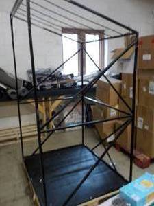 lot 32 image: Metal Frame on 4 ft x 4 ft Pallet- Multi Purpose Storage- bring proper vehicle for transporting