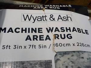 lot 33 image: Wyatt and Ash Machine Washable Area Rug 5 ft x  x 7 ft 5 - new