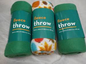 lot 61 image: 3 Fleece Throws
